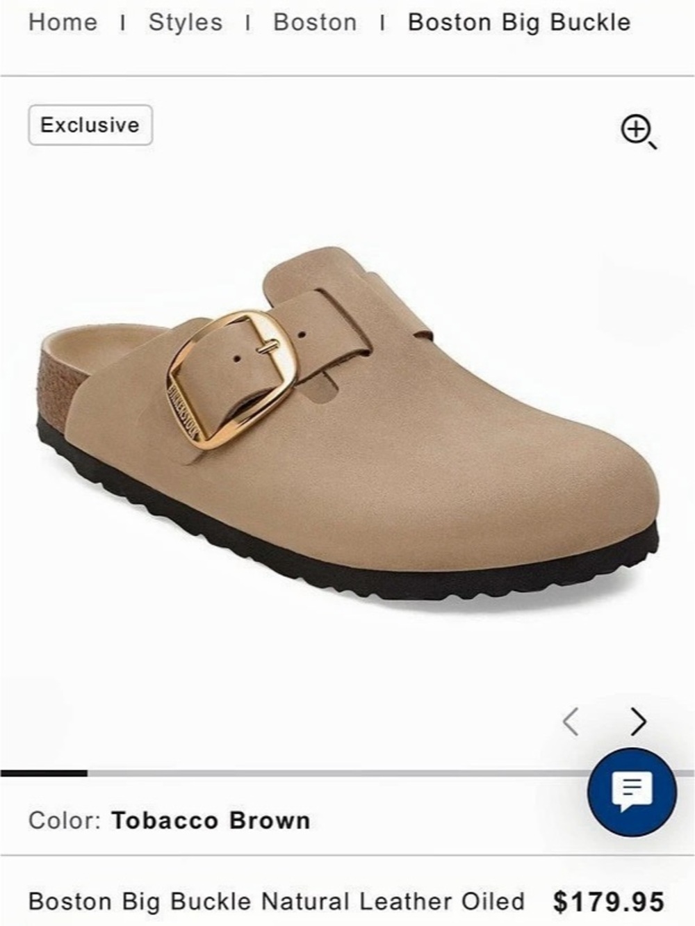 Birkenstock Boston Big Buckle Brown Leather Clogs - Picture 5 of 5